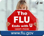 The flu ends with you logo