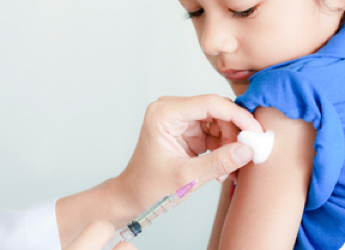 image of child getting a vaccine shot